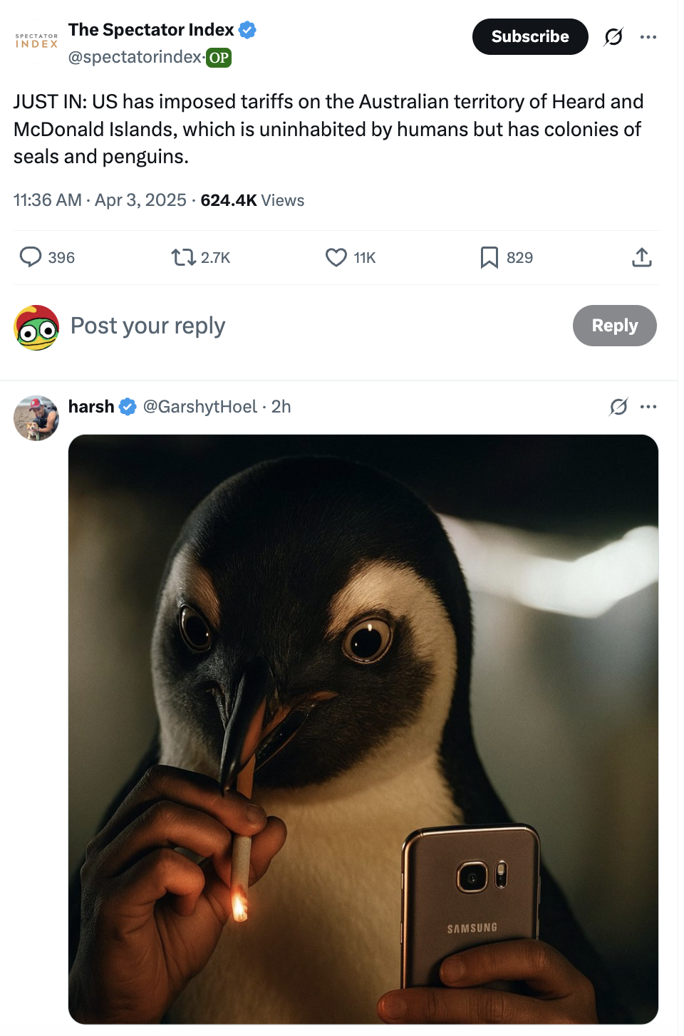 Meme tagged reaction, twitter